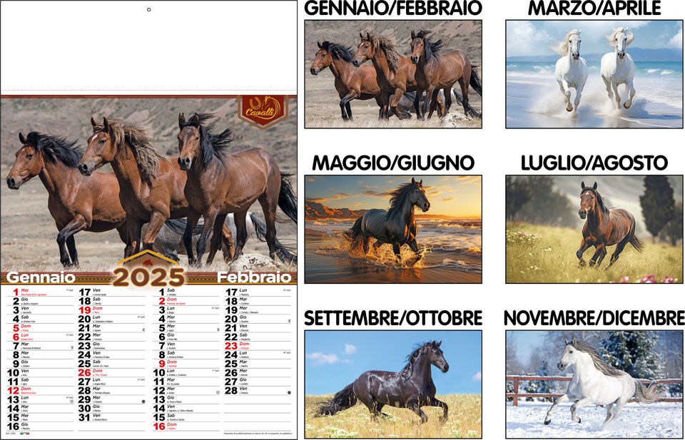 Calendari illustrati Cavalli
