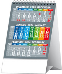 Calendario spiralato da tavolo Torre Multicolor