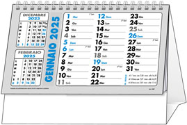 Calendario Spiralato da tavolo Alpi Blu