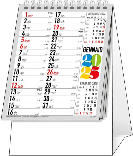 Calendario da tavolo con spirale Sweden