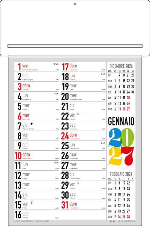 Calendario Girafoglio Canada
