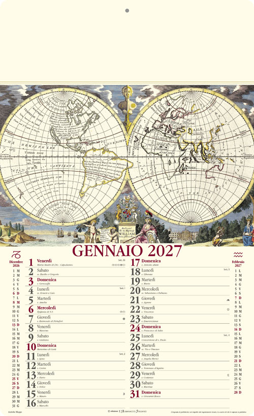 Calendario Antiche Mappe