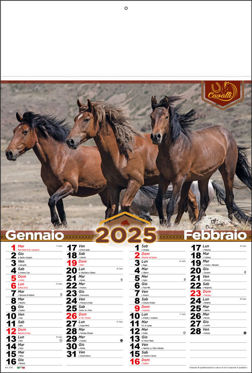 Calendario Cavalli