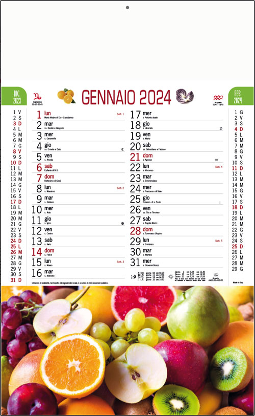 Calendario Frutta e Ortaggi