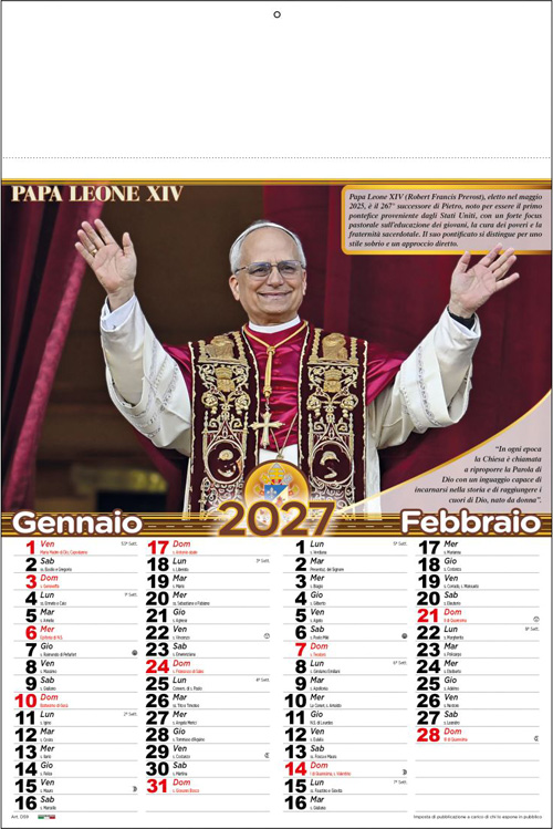Calendario Papa Leone
