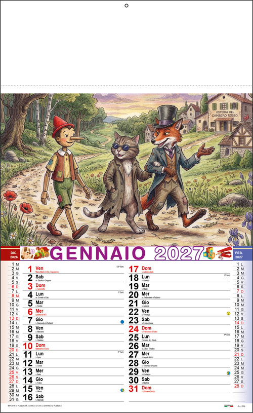 Calendario Cartoon