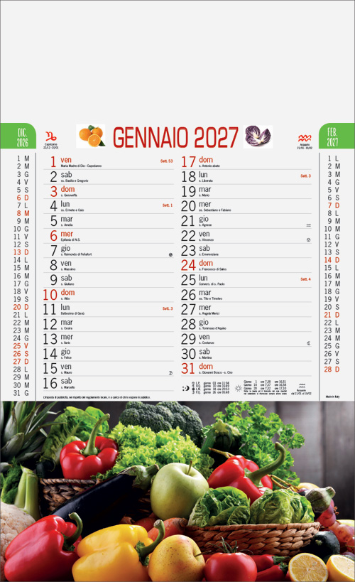 Calendario Frutta e Ortaggi