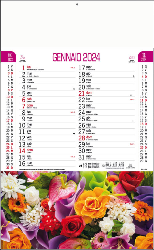 Calendario fiori