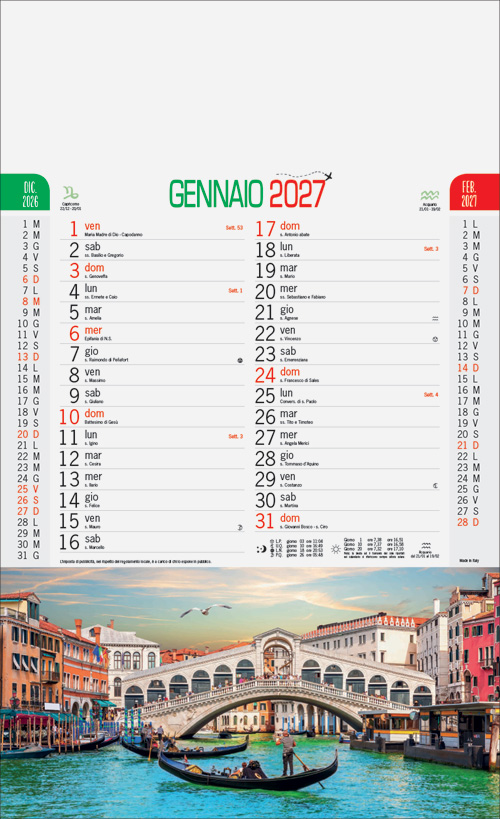 Calendario Paesaggi e città