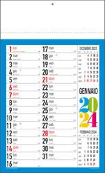 Calendario Svedese blu