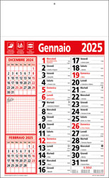 Calendario olandese Note Rosso